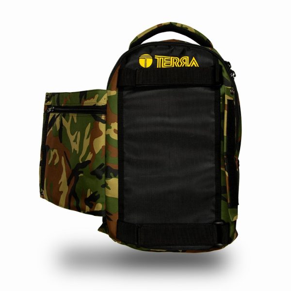 MOCHILA TERRA SUNDALAND CAMO VERDE14 LITROS CON IMPERMEABLE INCLUÍDO