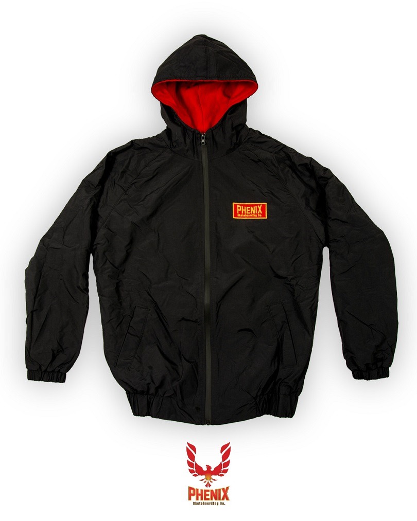 CHAMARRA TÉRMICA PHENIX NEGRO/ROJO CON HOODIE