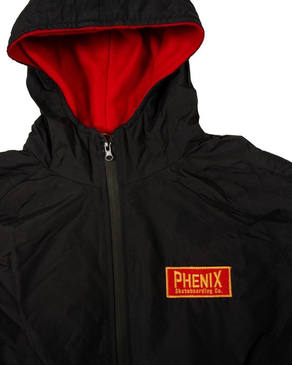 CHAMARRA TÉRMICA PHENIX NEGRO/ROJO CON HOODIE