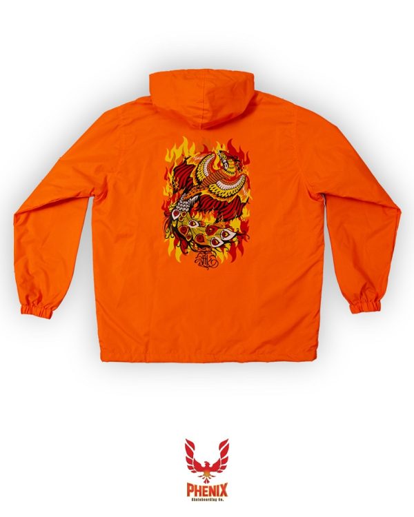 ROMPEVIENTOS PHENIX NARANJA CON HOODIE