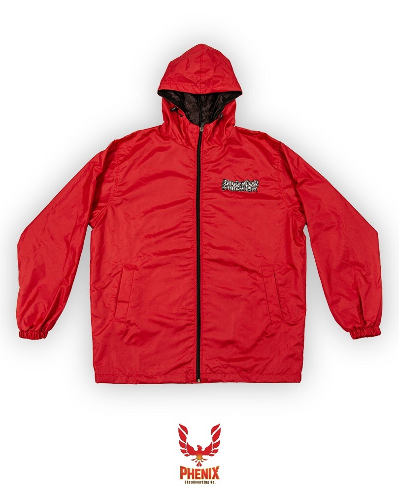 ROMPEVIENTOS PHENIX ROJO CON HOODIE