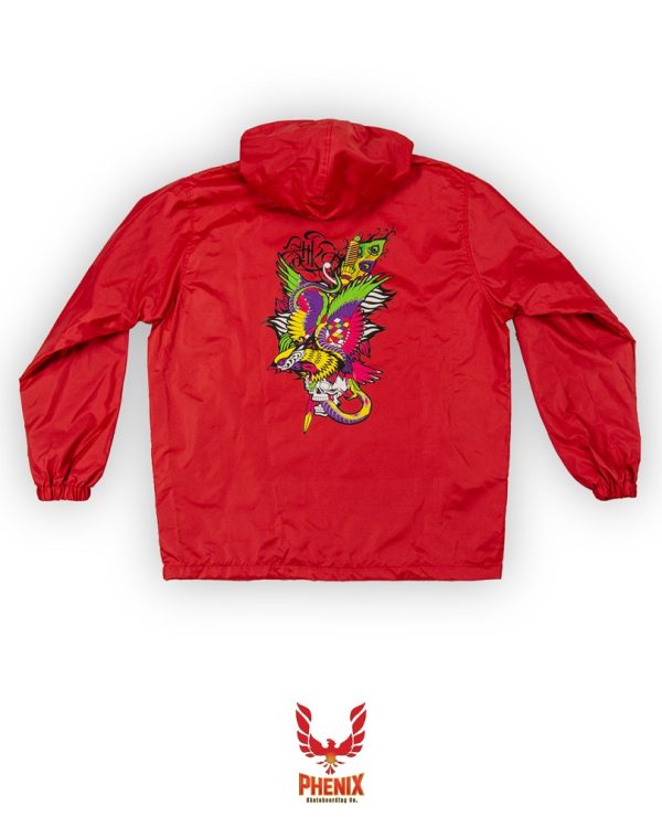 ROMPEVIENTOS PHENIX ROJO CON HOODIE