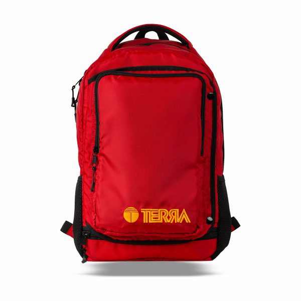 MOCHILA TERRA LEMURIA ROJA 17 LITROS CON IMPERMEABLE INCLUÍDO